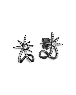 Graziela Gems 18k Black Gold Diamond Star Ear Cuffs