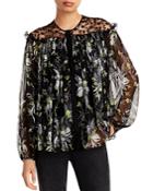 Jason Wu Floral Print Silk Blouse