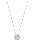 Bloomingdale's Diamond Cluster Pendant Necklace In 14k White Gold, 1.0 Ct. T.w. - 100% Exclusive