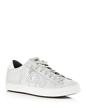 P448 Women's John Metallic Leopard Print Low Top Sneakers