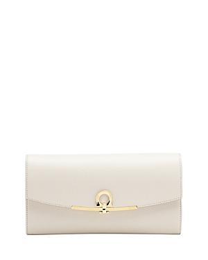 Salvatore Ferragamo Gancini Leather Continental Chain Wallet