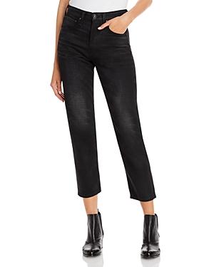 Rag & Bone Maya High Rise Ankle Jeans In Worn Black