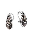 John Hardy Sterling Silver Legends Naga Gray Mother-of-pearl Buddha Belly Earrings