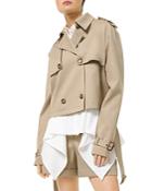 Michael Michael Kors Cropped Belted Moto Jacket