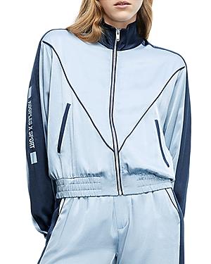 The Kooples Zip Sweatshirt With Contrasting Trims