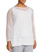 Eileen Fisher Plus Layered Look Sweater