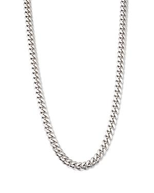 Alberto Amati Sterling Silver Cuban Chain Necklace, 24