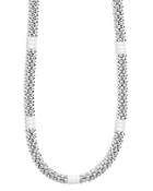 Lagos 18k Yellow Gold & Sterling Silver White Ceramic Rondelle & Bead Collar Necklace, 16