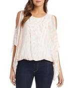 Karen Kane Printed Cold Shoulder Top