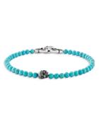 David Yurman Spiritual Beads Skull Bracelet With Turquoise