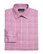 The Men's Store At Bloomingdale's Cotton Stretch Glen Plaid Convertible Cuff Regular Fit Dress Shirt - 100% Exclusive