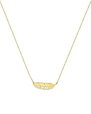 Bloomingdale's Leaf Pendant Necklace In 14k Yellow Gold, 17 - 100% Exclusive