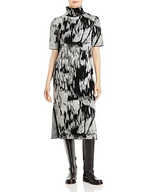 Lafayette 148 New York Jacquard Knit Midi Shift Dress