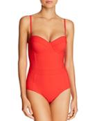 Tory Burch Lipsi Solid One Piece Swimsuit