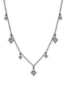 Graziela Gems 14k White Gold & Dark Rhodium Diamond Starburst Dangle Statement Necklace, 20