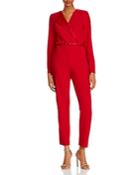 Adrianna Papell Crepe And Satin Tuxedo Jumpsuit