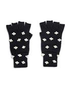 Lele Sadoughi Embellished Fingerless Knit Gloves