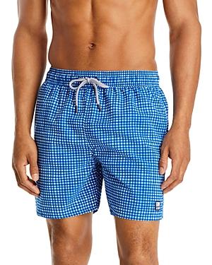 Tom & Teddy Gingham Check Regular Fit Swim Trunks