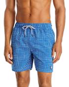 Tom & Teddy Gingham Check Regular Fit Swim Trunks