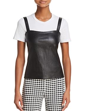 Theory Perfect Leather Camisole Top