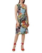 Hobbs London Amalfi Tie-waist Palm Print Dress