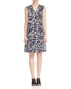 Vince Confetti Print Silk Dress