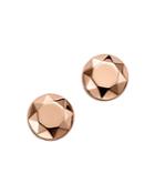14k Rose Gold Faceted Dome Earrings - 100% Exclusive