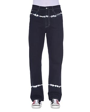 Marni Straight Fit Tie Dye Jeans In Black
