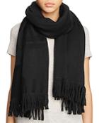 Tory Burch Solid Embossed Oblong Scarf