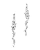 Bloomingdale's Diamond Scatter Drop Earrings In 14k White Gold, 0.5 Ct. T.w. - 100% Exclusive