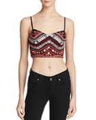 Guess Liberty Embroidered Crop Top