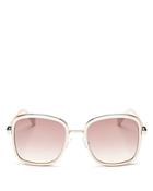 Jimmy Choo Elva Mirrored Square Sunglasses, 54mm