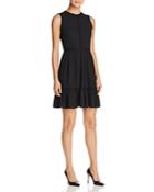 Kate Spade New York Floral Lace-trimmed Mini Dress