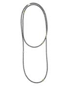 Lagos 18k Gold And Hematite Single Strand Station Necklace, 34