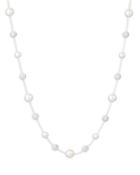 Lauren Ralph Lauren Pave Fireball & Imitation Pearl Collar Necklace, 17-20