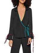 Bcbgeneration Piped Wrap Top