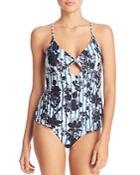 Lucky Brand On The Grid Tankini Top