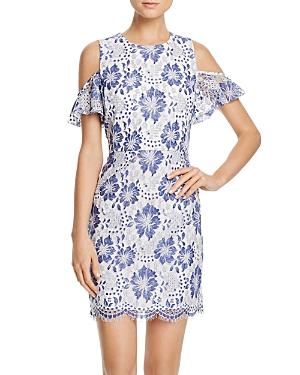 French Connection Antonia Cold-shoulder Lace Dress
