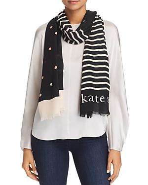Kate Spade New York Bakery Dotted & Striped Oblong Scarf