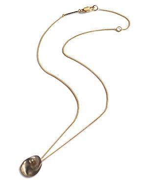 Alexis Bittar Organic Disk Crystal Pendant Necklace In 14k Yellow Gold Plated, 16-18