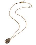 Alexis Bittar Organic Disk Crystal Pendant Necklace In 14k Yellow Gold Plated, 16-18