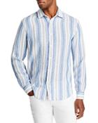 The Men's Store At Bloomingdale's Linen Stripe Regular Fit Button Down Shirt - 100% Exclusive
