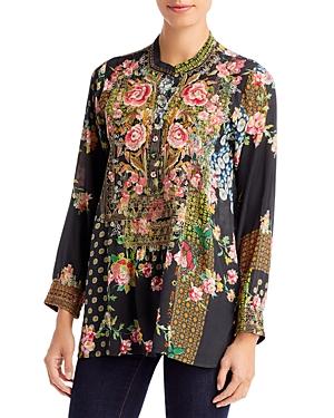 Johnny Was Rose Nephele Silk Top