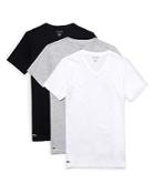 Lacoste V-neck Slim Fit Tee - Pack Of 3