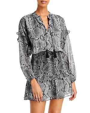 Aqua Snake Print Smocked Dress - 100% Exclusive
