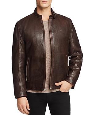 Andrew Marc Leather Jacket Lined With Faux Shearling - 100% Exclusive