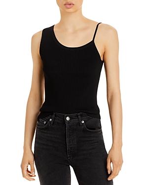 Aqua Asymmetric Ribbed Tank Top - 100% Exclusive