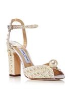 Jimmy Choo Women's Sacaria 100 Embellished Block Heel Sandals