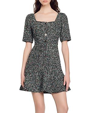 Sandro Hillary Tweed Mini Dress