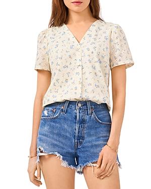 1.state Short Sleeve Front Button Shirt